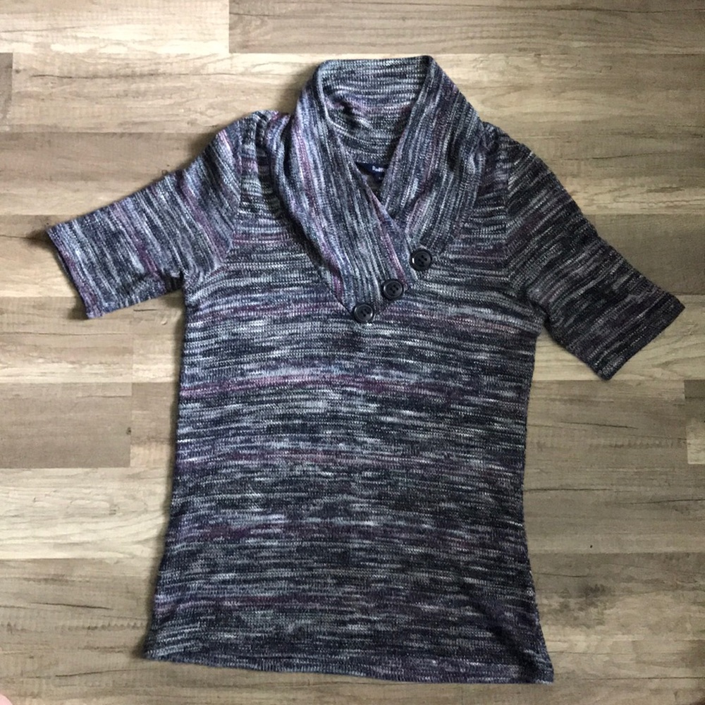 Reitman’s Marled 1/2 Sleeve Top Sz S 2/$25